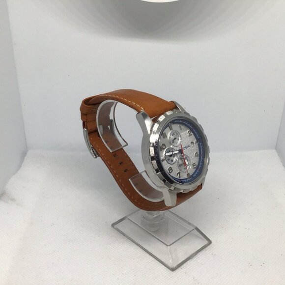 Fossil Men's Sport Watch 100M Silver Dial Stainless Steel Bracelet Dive Bezel - Picture 11 of 16